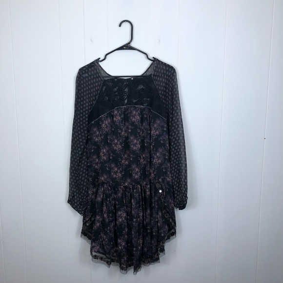 Free People Elsie Midnight Garden Floral Dress Sz S - Picture 3 of 14